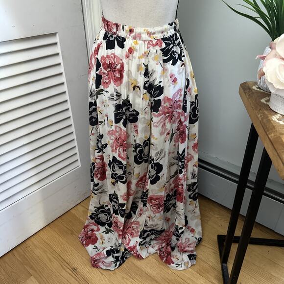 ABERCROMBIE FITCH Womens Skirt XS Floral Maxi Pull On Feminine Romantic Grunge - Picture 1 of 9